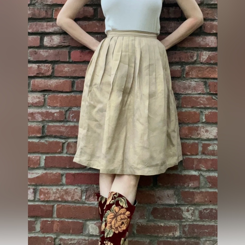 Gold Linen Skirt